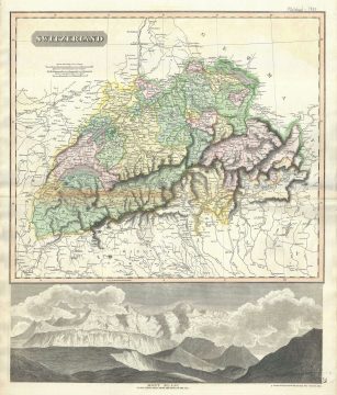 1817 Thomson Map of Switzerland