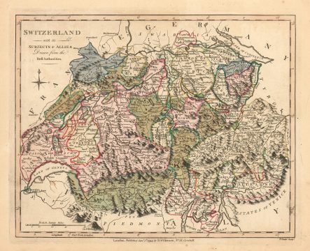 1794 Wilkinson Map of Switzerland
