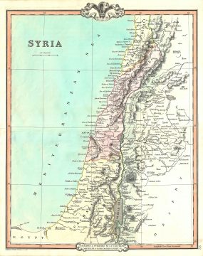 1853 Cruchley Map of Syria