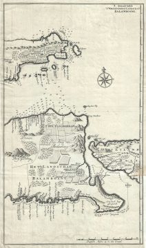 1726 Valentijn Map of East Java, Indonesia