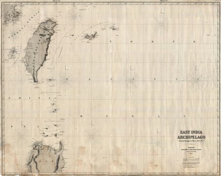 1861 Imray Blue-back Nautical Chart or Map of Taiwan (Formosa), China