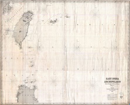 1876 Imray Blueback Nautical Chart or Map of Taiwan (Formosa), China