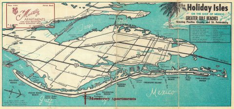 1955 Journal Publishing Real Estate Promotional Map of St. Petersburg / Tampa, Florida