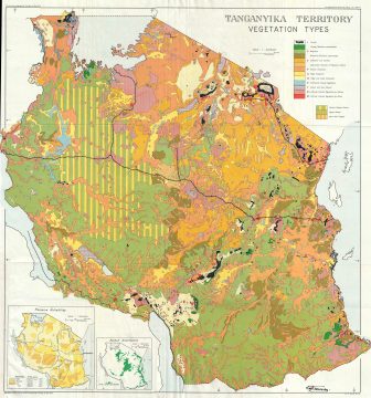 1949 Gillman Map of Vegetation in Tanganyika (Tanzania)