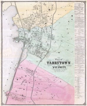 1868 Beers Map of Tarrytown ( Sleepy Hollow ), New York