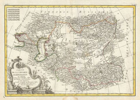 1778 Bonne Map of Central Asia