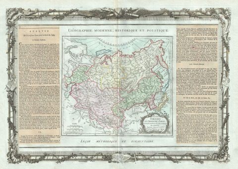 1786 Desnos and de la Tour Map of Tartary, Korea and Japan w/ Siberia, China)