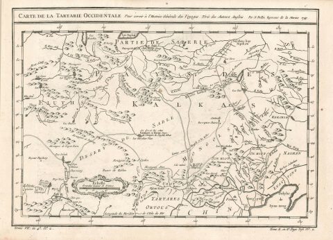 1749 Bellin Map of Tartary and Mongolia