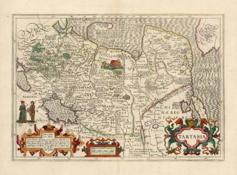 1606 Hondius Map of Tartary and the Northern Parts of Asia
