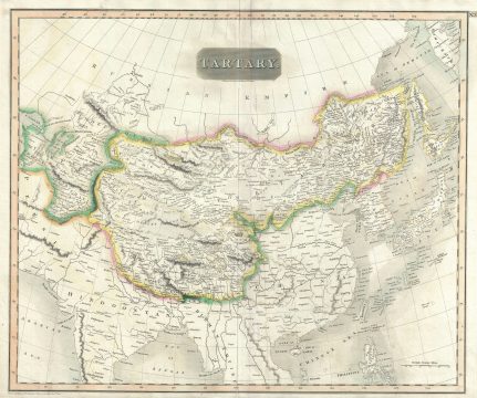 1814 Thomson Map of Tartary (i.e. Mongol Empire of Central and East Asia)