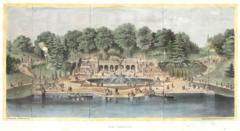 1869 Knapp View of Bethesda Terrace, Central Park, New York City