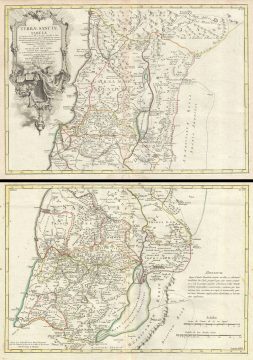 1763 Delisle Map of Israel, Palestine or the Holy Land (Set of 2 Maps)