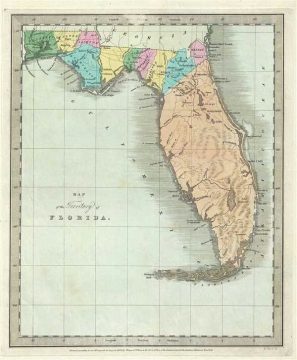 1834 Burr Map of Territorial Florida