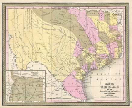1849 Mitchell Map of Texas