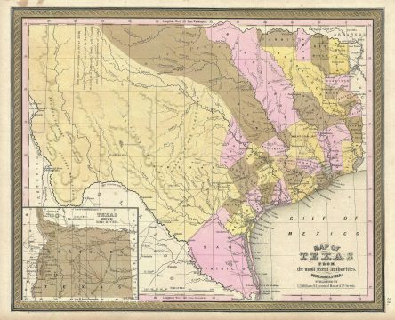 1849 Mitchell Map of Texas (at fullest extent)