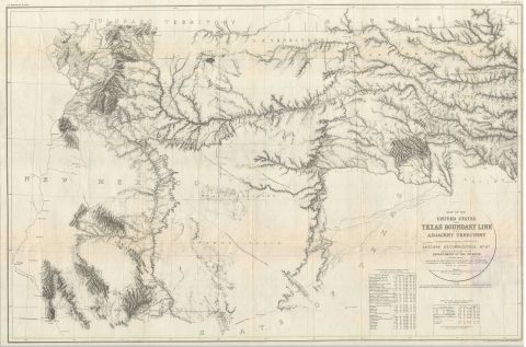 1902 U.S. General Printing Office Map of the Northwest Boundary of Texas