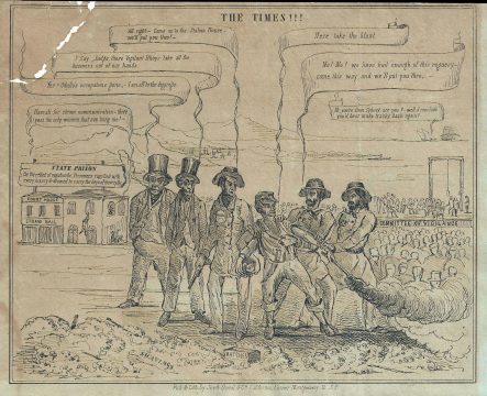 1851 Justh Quirot Letter Sheet Cartoon: The Times!!! Committee of Vigilance