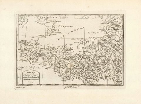 1747 Astley / Mead Map of Tibet