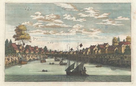 1670 Van Der Aa Map or View of Tientsin or Tianjin, China