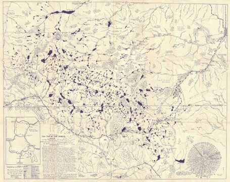 1949 Marino Map of Yellowstone National Park and Vicinity