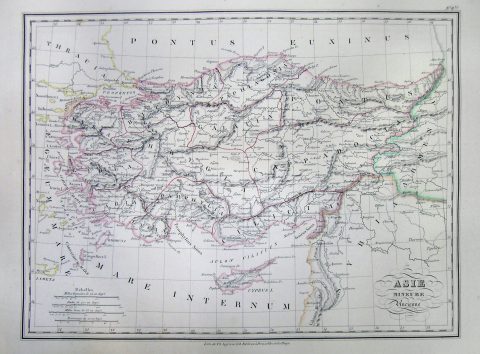 1837 Malte-Brun Map of Turkey or Asia Minor in Ancient Times