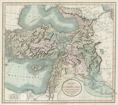 1801 Cary Map of Turkey, Iraq, Armenia and Sryia