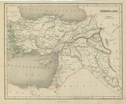 1845 Chambers Map of Turkey in Asia