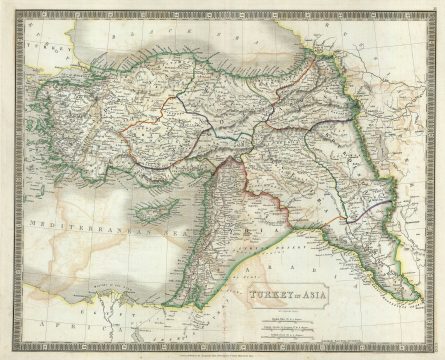 1835 Hall Map of Turkey in Asia