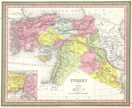 1850 Mitchell - Mitchell Map of Turkey in Asia
