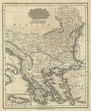 1828 Malte-Brun Map of Turkey in Europe, Greece and the Balkans