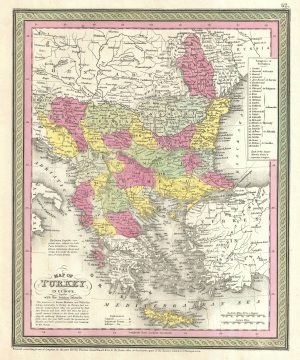 1854 Mitchell Map of Turkey