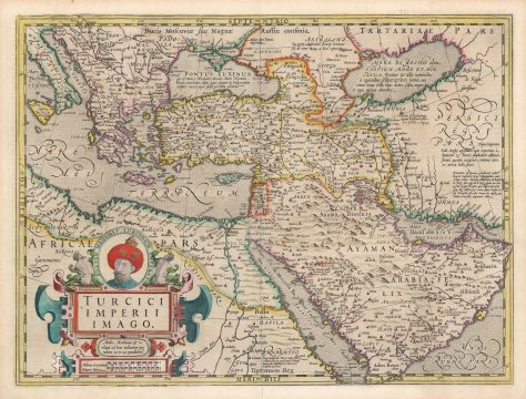 1606 Hondius Map of the Turkish Empire