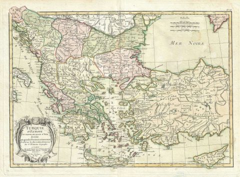 1783 Janvier Map of Greece, Turkey, Macedonia and the Balkans