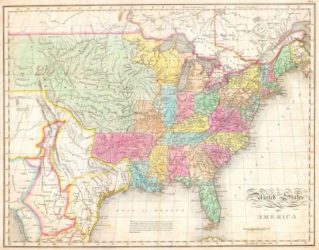 1822 Melish Map of the United States of America