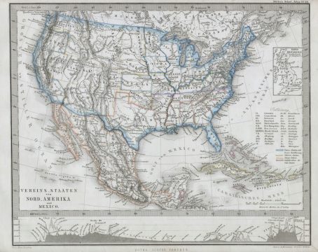 1862 Stieler Map of the United States