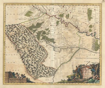 1721 Covens and Mortier Map of Western Ukraine