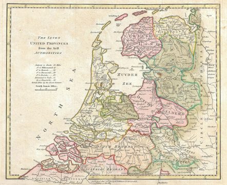 1794 Wilkinson Map of the Netherlands