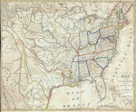 1818 William Darby Map of the United States (w/Texas)