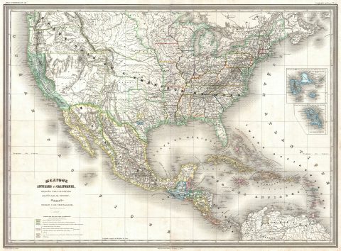 1858 Dufour Map of the United States