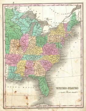 1827 Finley Map of the United States