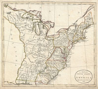 1783 Russell Map of the United States