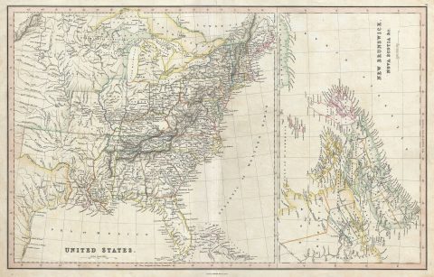 1830 Smith Map of the United States and Canada