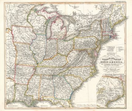 1851 Stulpnagel Map of the Eastern United States