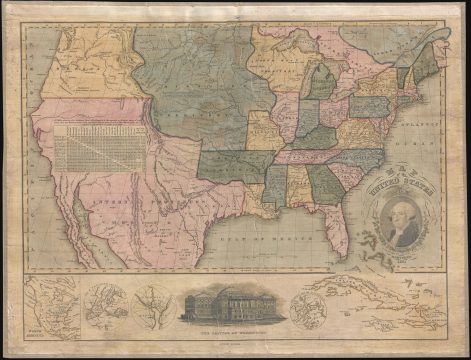 1831 Willis Thrall Map of the United States (Manifest Destiny)