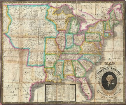 1835 Webster Map of the United States