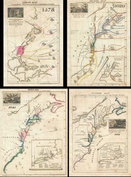 1829 Willard Maps of United States History (Set of 4 maps)