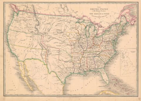 1850 Wyld Map of the United States