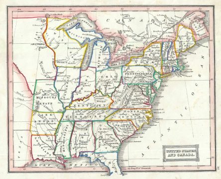 1845 Ewing Map of the United States