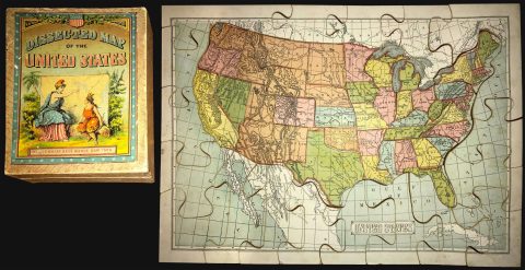 1889 McLoughlin Puzzle Map of the United States