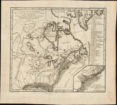 1752 Buache / Guettard 'First' Geological Map of the United States